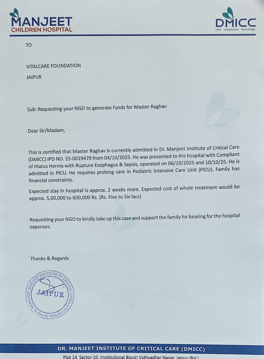 Nine-Month-Old Raghav Fights for His Life